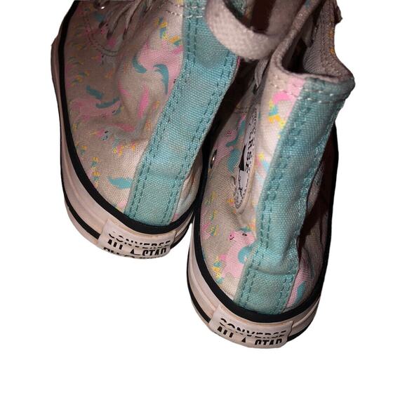 Converse Chuck Taylor Unicorns Hi-Top Sneakers Shoes‎ 669816F Girls Junior Sz 1 - Picture 5 of 13